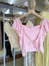 Women Lacey Border Basic Crop Tops